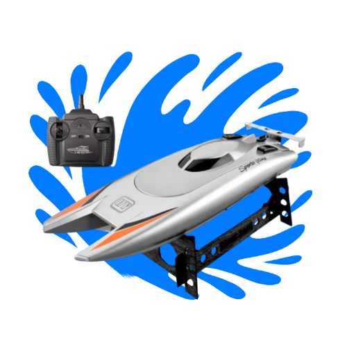 RC Boot ab 8 Jahren | Doppelmotor, 30 km/h schnell, Warnung bei schwachem Akku | Ferngesteuertes Spielzeugboot