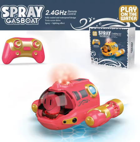 Mini Boot RC ab 6 Jahren | U-Boot-Design mit Doppelantrieb, Batterieanzeige bei niedrigem Stand | RC Spielzeug für Kinder