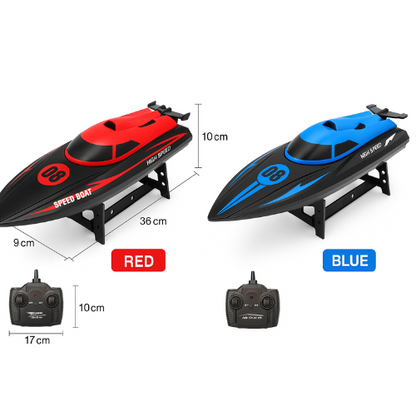 Ferngesteuertes Boot ab 8 Jahren | 25 km/h schnell, riesiger Spielspaß, Batterieanzeige bei niedrigem Stand | Action RC Boot für Kinder