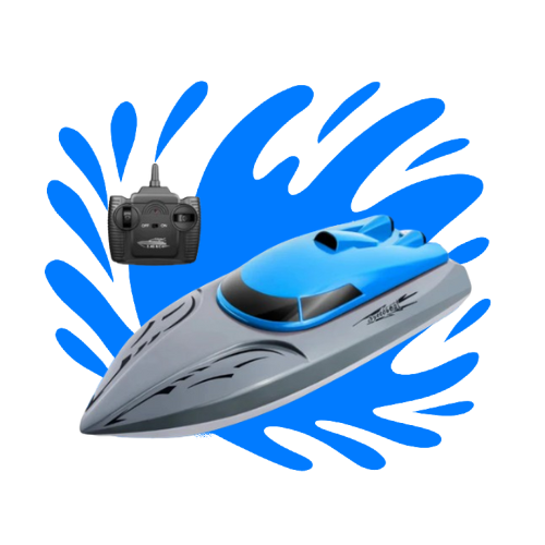 Ferngesteuertes Boot ab 8 Jahren | Speedboot mit 20 km/h, Doppelpropeller, Batterieanzeige bei niedrigem Stand | Spielzeugboot mit Fernbedienung