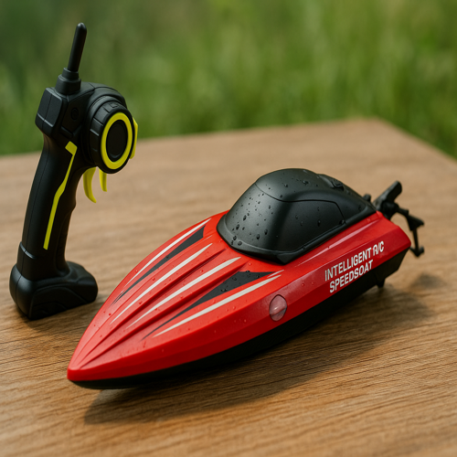 Ferngesteuertes Boot ab 8 Jahren | Doppelpropeller, 25 km/h schnell, Batterieanzeige bei niedrigem Stand | RC Boot für Kinder